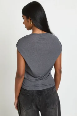 boohoo Haut Sans Manches Transparent À Encolure Drapée<Femme Tops