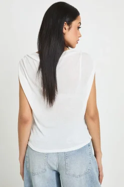 Haut Sans Manches Transparent À Encolure Drapée