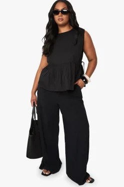 boohoo Haut à smock avec lacet latéral Plus<Femme Tops