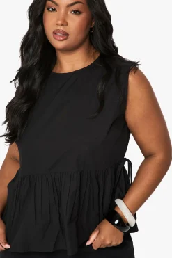 boohoo Haut à smock avec lacet latéral Plus<Femme Tops