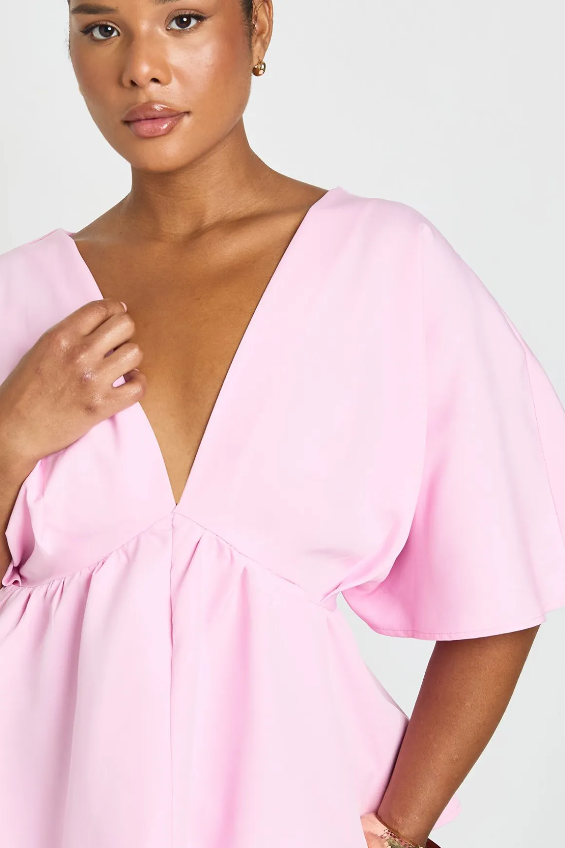 Haut Smock Grande Taille À Manches Ange
