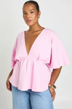 Haut Smock Grande Taille À Manches Ange