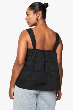 boohoo Haut smock à nouer sur le devant avec larges bretelles<Femme Tops