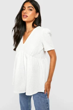 Haut smock texturé pour maternité