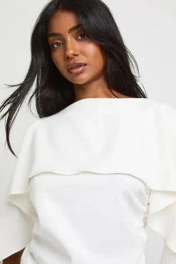 boohoo Haut À Superposition Cape<Femme Tops