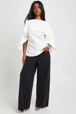 boohoo Haut À Superposition Cape<Femme Tops