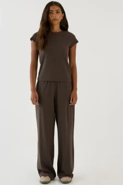 DSGN Studio Haut Texturé À Col Rond Et Manches Courtes<Femme Dsgn Studio|Tops