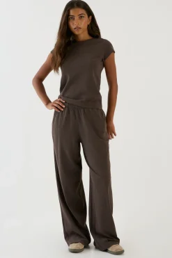 DSGN Studio Haut Texturé À Col Rond Et Manches Courtes<Femme Dsgn Studio|Tops