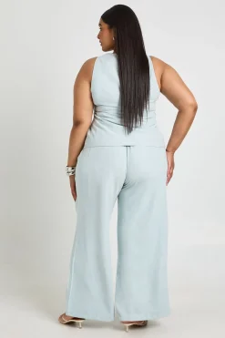 boohoo Haut Tissé Ample Coupe Racer Grande Taille<Femme Tops