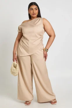 Haut Tissé Asymétrique Grande Taille