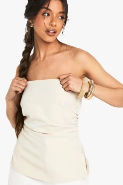 Haut tissé bandeau à fente latérale