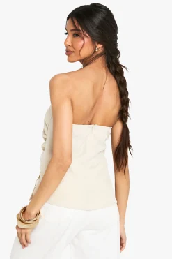Haut tissé bandeau à fente latérale