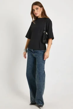 boohoo Haut Tissé Chiné À Taille Cintrée<Femme Tops