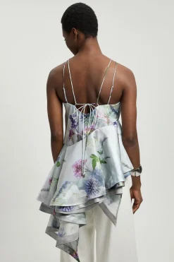 KarenMillen Haut Tissé À Imprimé Floral Métallisé<Femme Tops