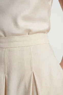 Haut Tissé Petite En Satin Martelé À Une Épaule