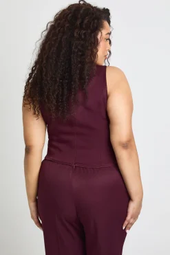 boohoo Haut Tissé Taille Plus à Col Nageur avec Taille Cintrée<Femme Tops
