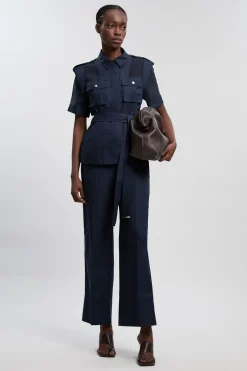Haut Tissé Utilitaire En Organdi Avec Détail De Poche
