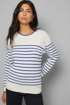 Wallis Haut Tricoté à Col Rond Rayé<Femme Pulls Et Gilets|Toutes Les Mailles