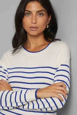 Wallis Haut Tricoté à Col Rond Rayé<Femme Pulls Et Gilets|Toutes Les Mailles