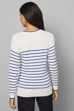 Wallis Haut Tricoté à Col Rond Rayé<Femme Pulls Et Gilets|Toutes Les Mailles