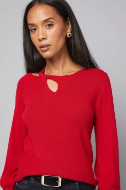 Wallis Haut Tricoté à Détail Trou de Serrure<Femme Pulls Et Gilets|Toutes Les Mailles