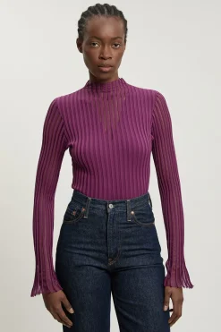 Haut Tricoté En Mélange De Viscose Filamentée