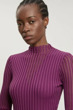 Haut Tricoté En Mélange De Viscose Filamentée