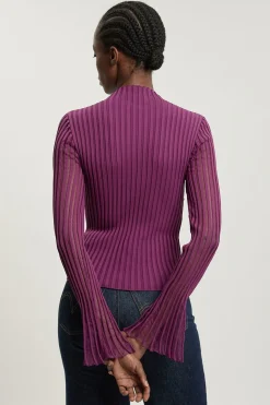 Haut Tricoté En Mélange De Viscose Filamentée