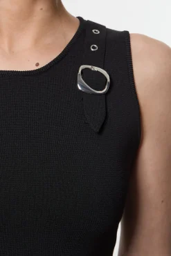 KarenMillen Haut tricoté à garniture de boucle<Femme Pulls Et Gilets|Toutes Les Mailles