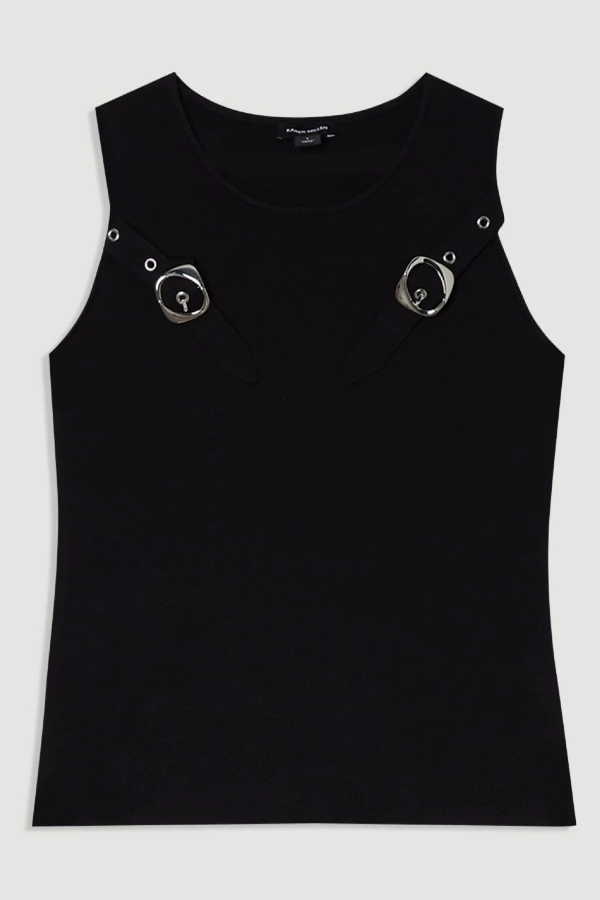 KarenMillen Haut tricoté à garniture de boucle<Femme Pulls Et Gilets|Toutes Les Mailles