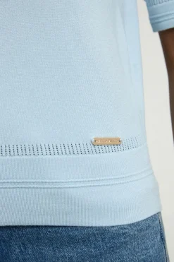 Haut Tricoté à Manches Courtes et Col V en Mélange de Viscose