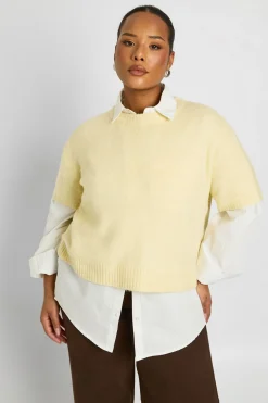 boohoo Haut Tricoté à Manches Courtes Grande Taille<Femme Pulls Et Gilets|Toutes Les Mailles
