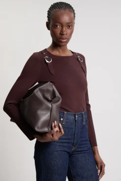 Haut Tricoté à Manches Longues avec Détails Boucles