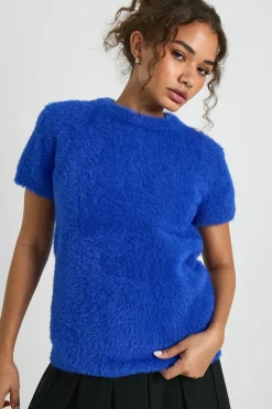 Haut tricoté oversize en maille duveteuse