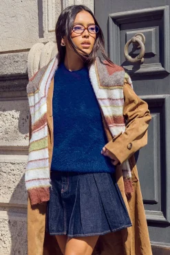 Haut tricoté oversize en maille duveteuse
