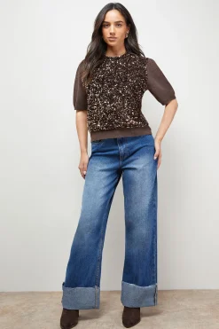 Haut Tricoté à Sequins
