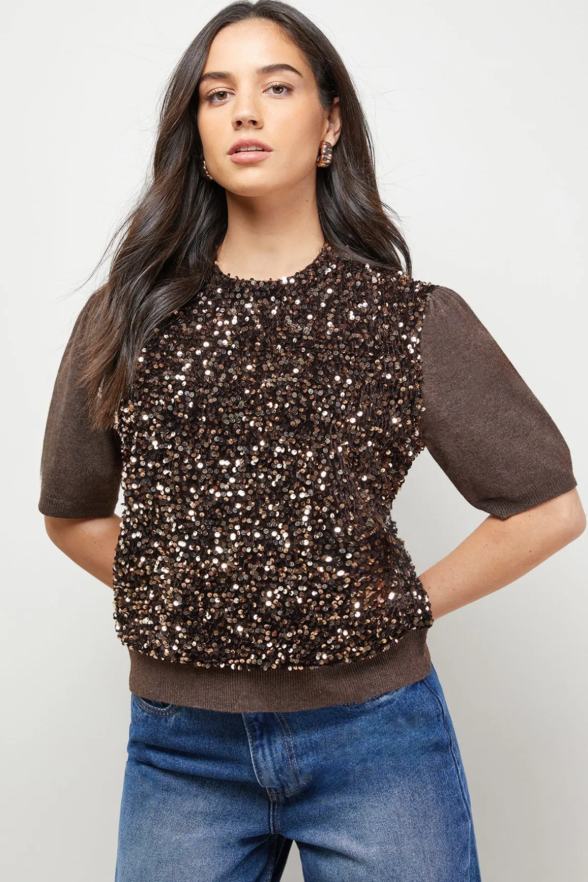 Haut Tricoté à Sequins