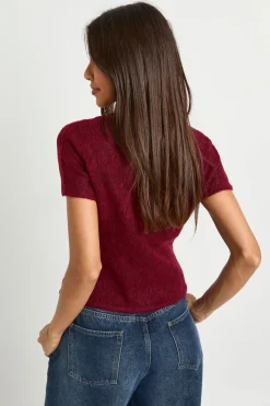 boohoo Haut tricoté texturé à col rond<Femme Pulls Et Gilets|Toutes Les Mailles