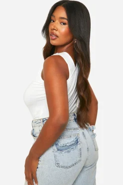 Haut Twist Racer à encolure asymétrique pour grandes tailles