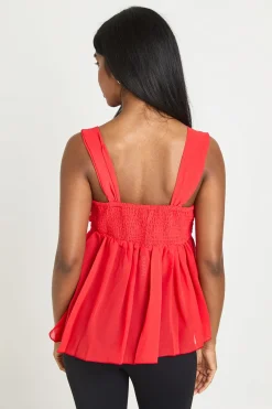boohoo Haut À Volants Et Buste Froncé<Femme Tops