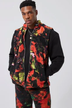 boohooMAN Heat Sense Borg Gilet<Homme Manteaux Et Vestes