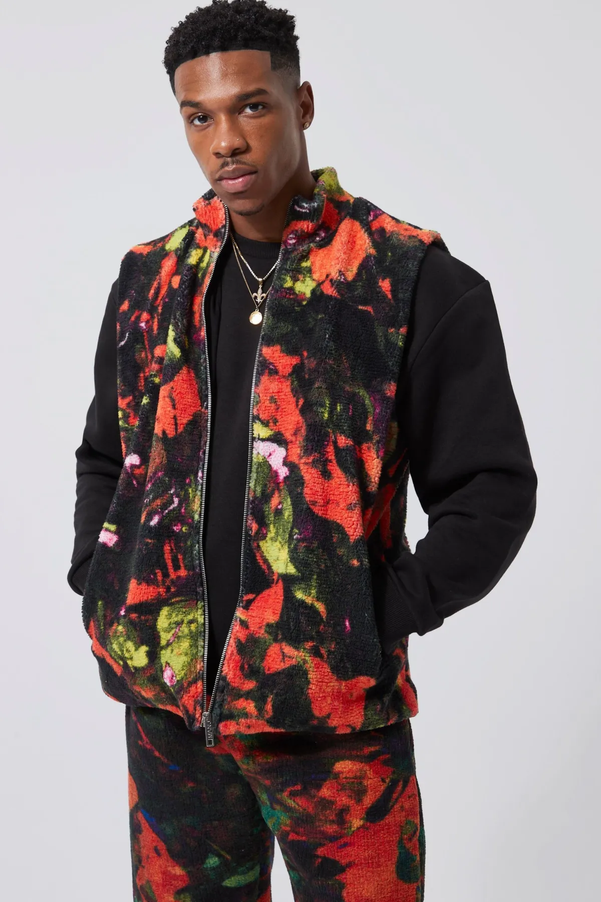 boohooMAN Heat Sense Borg Gilet<Homme Manteaux Et Vestes