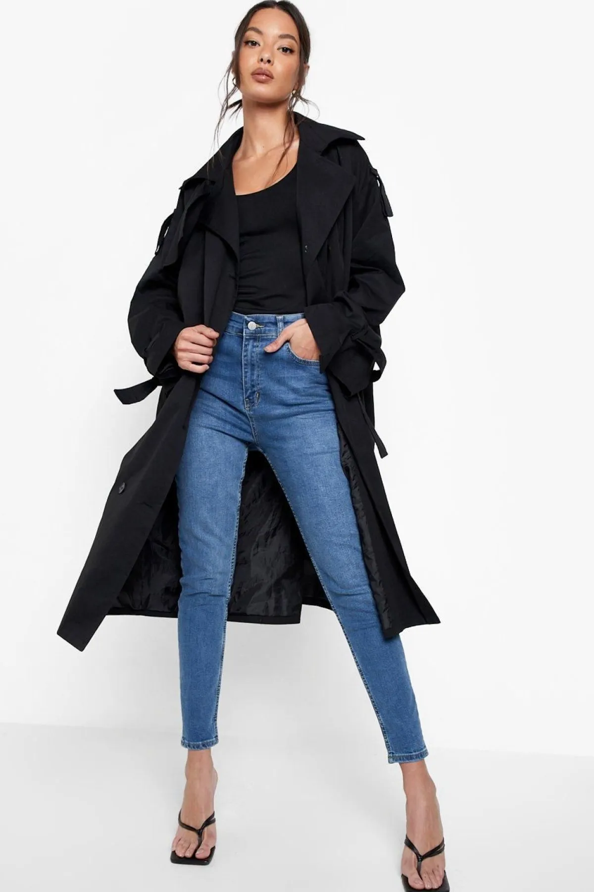 boohoo High Rise Butt Shaping Skinny Jeans → Jean skinny à taille haute sculptant les fesses<Femme Denim|Jeans