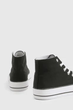 boohoo High Top Platform Lace Up Trainers< Satin Et Dentelle|Baskets