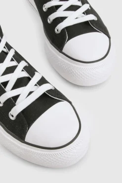 boohoo High Top Platform Lace Up Trainers< Satin Et Dentelle|Baskets