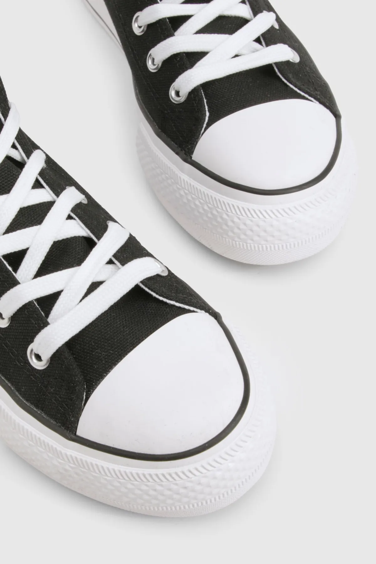 boohoo High Top Platform Lace Up Trainers< Satin Et Dentelle|Baskets