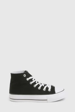 boohoo High Top Platform Lace Up Trainers< Satin Et Dentelle|Baskets