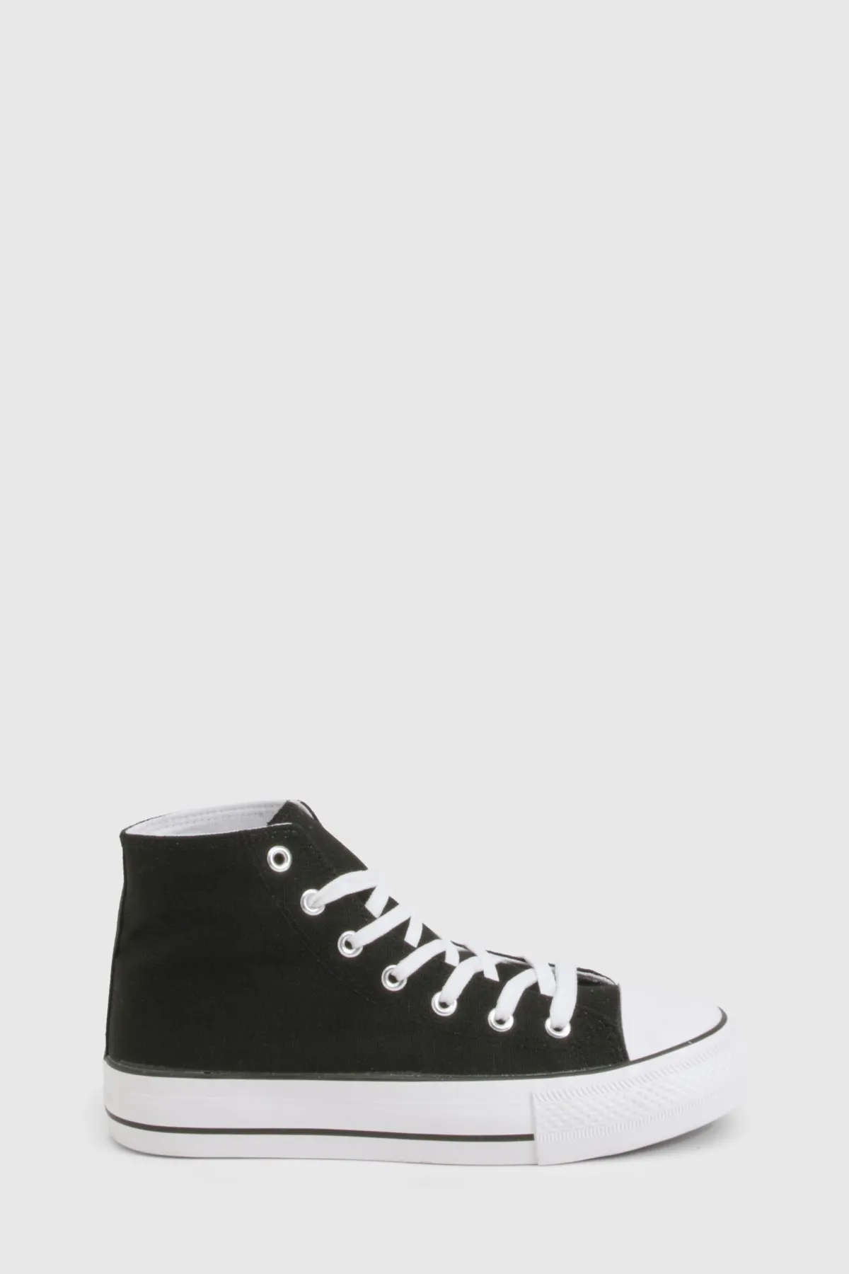 boohoo High Top Platform Lace Up Trainers< Satin Et Dentelle|Baskets