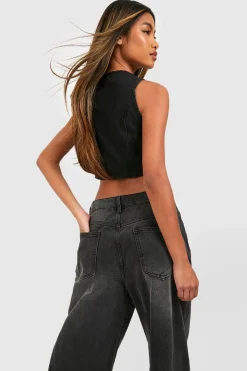 boohoo High Waist Wide Leg Jeans<Femme Denim|Jeans