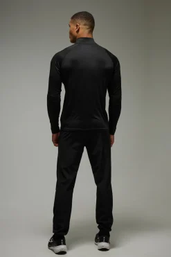 Homme Actif Essentiels Légers de Gym – Raglan à coupe régulière – Fermeture éclair 1/4 Zip
